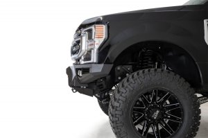 Ford F350 Front Bumper - Addictive Desert Designs - Bomber - Hammer Black with Satin Black panels - `17-`20